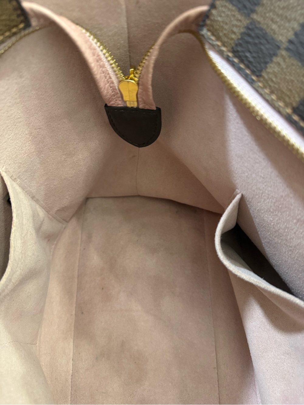 Louis Vuitton Damier Ebene Tote with Pink Center Panel - Picture 8 of 15